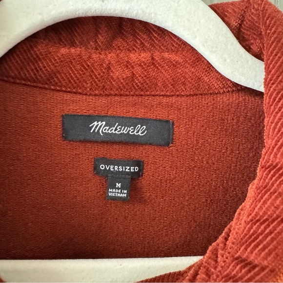 Madewell Corduroy Kentwood Oversized Shirt Jacket Shacket Size M Ground Clove - Picture 4 of 10